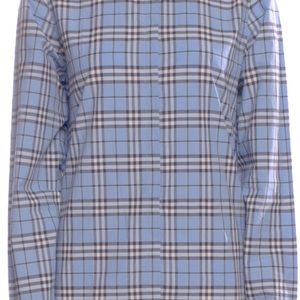 Burberry Brit shirt in classic house check in light blue.  Like NEW Sz L